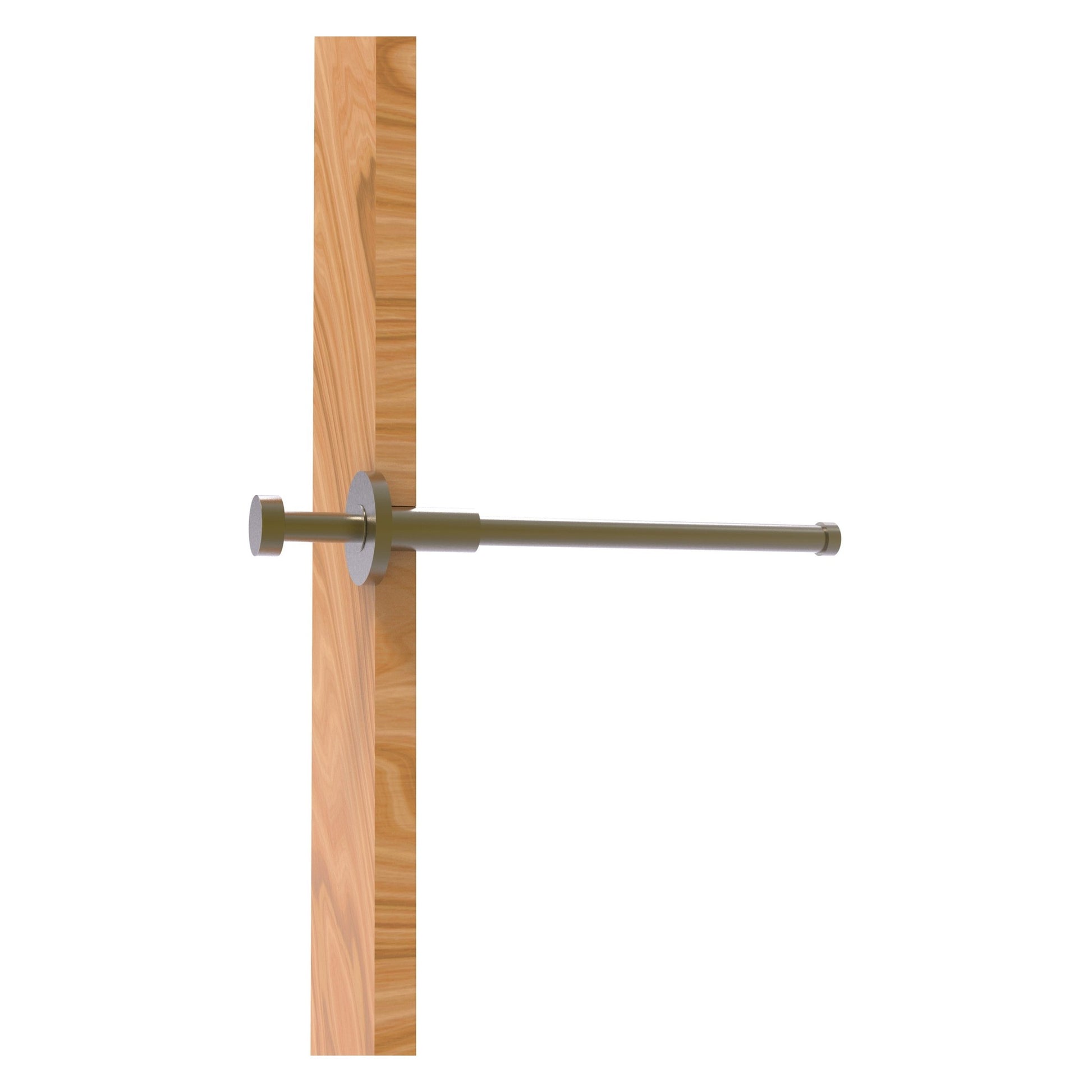 Allied Brass MD-23 10" x 2" Antique Brass Solid Brass Modern Style Pullout Retractable Garment Rod