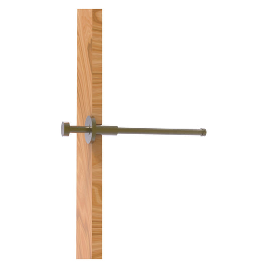 Allied Brass MD-23 10" x 2" Antique Brass Solid Brass Modern Style Pullout Retractable Garment Rod