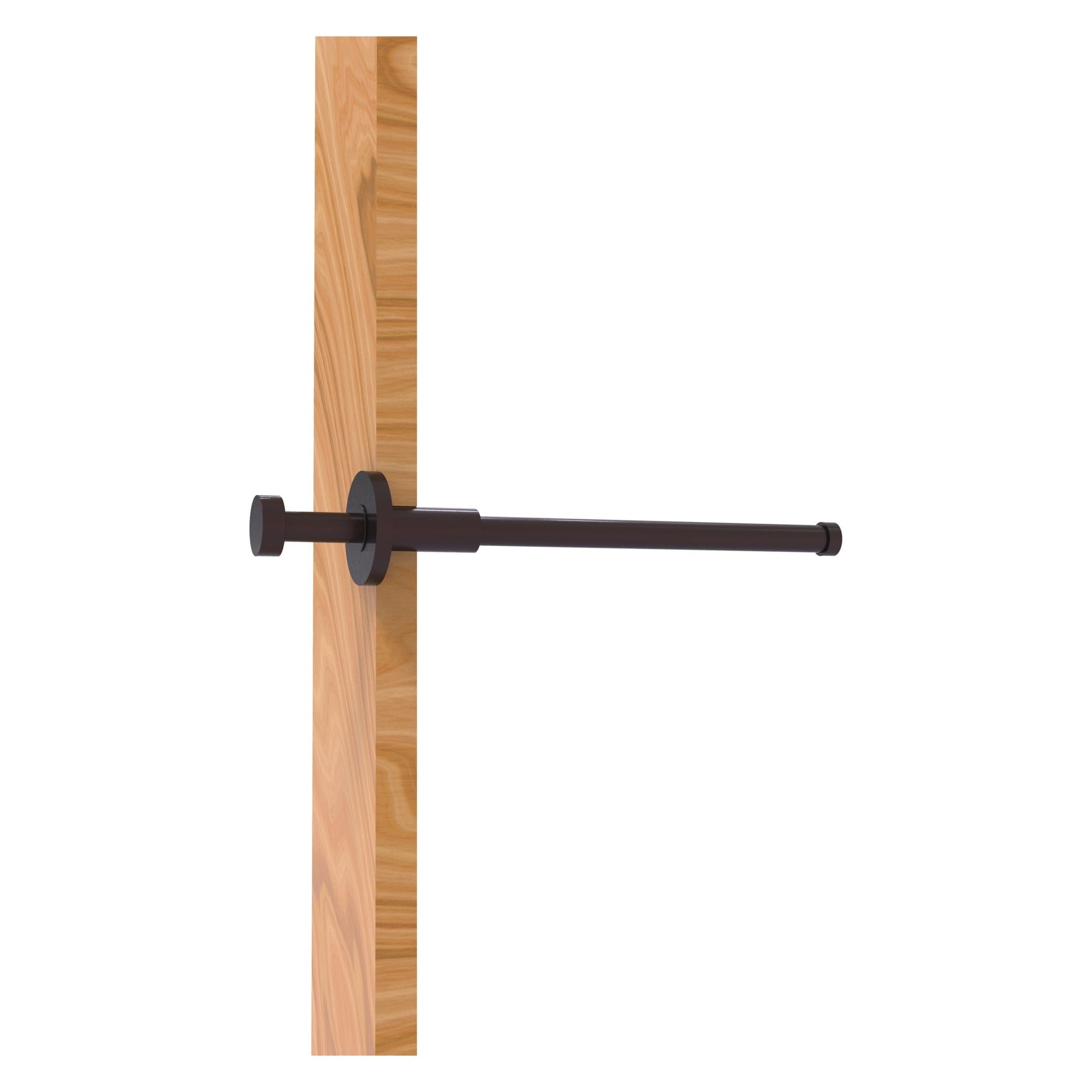 Allied Brass MD-23 10" x 2" Antique Bronze Solid Brass Modern Style Pullout Retractable Garment Rod