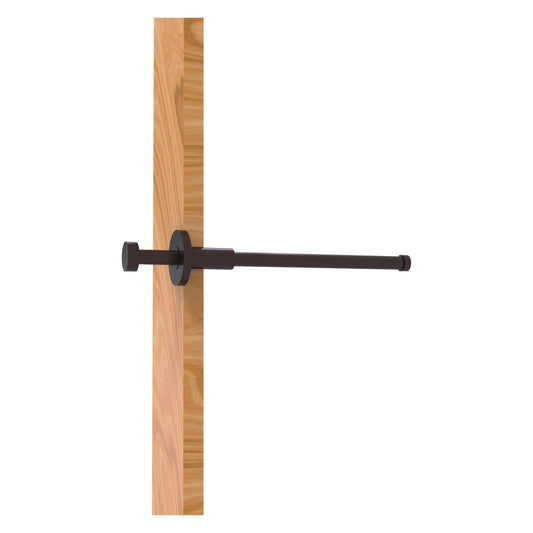 Allied Brass MD-23 10" x 2" Antique Bronze Solid Brass Modern Style Pullout Retractable Garment Rod