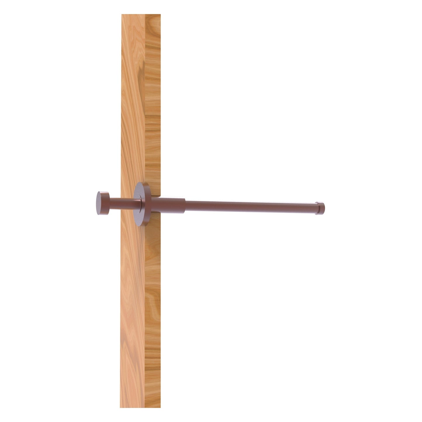 Allied Brass MD-23 10" x 2" Antique Copper Solid Brass Modern Style Pullout Retractable Garment Rod