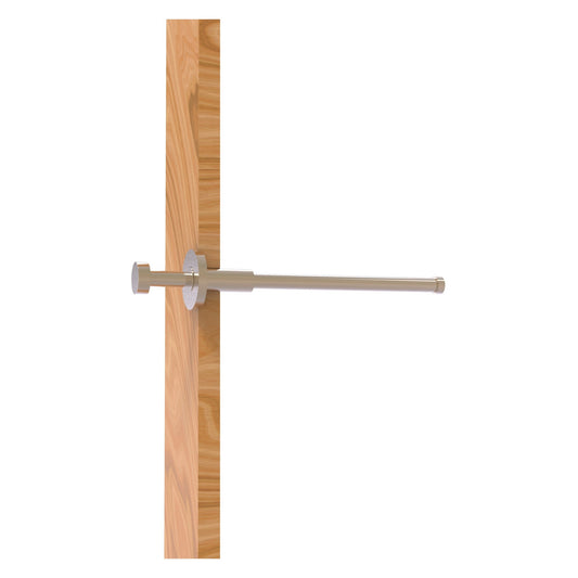 Allied Brass MD-23 10" x 2" Antique Pewter Solid Brass Modern Style Pullout Retractable Garment Rod