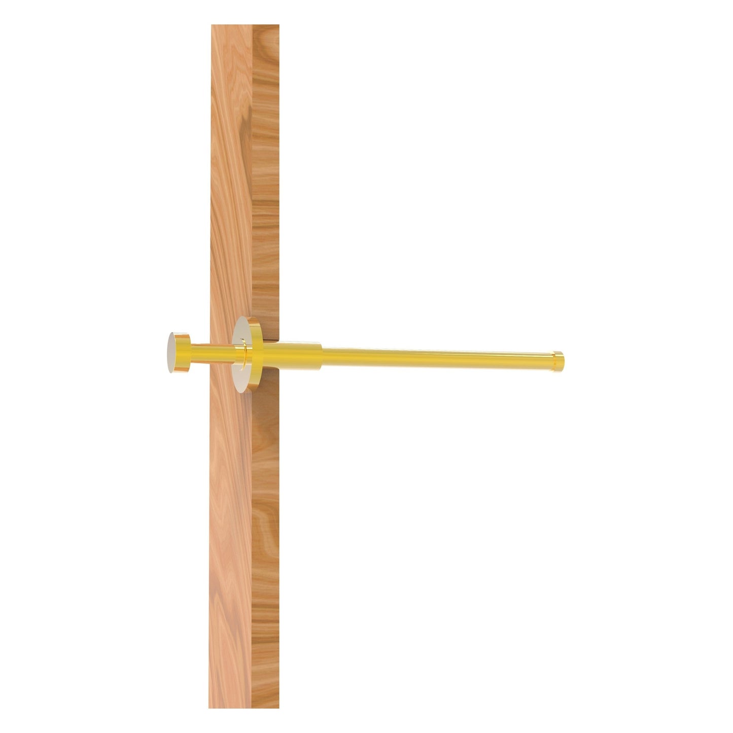 Allied Brass MD-23 10" x 2" Polished Brass Solid Brass Modern Style Pullout Retractable Garment Rod