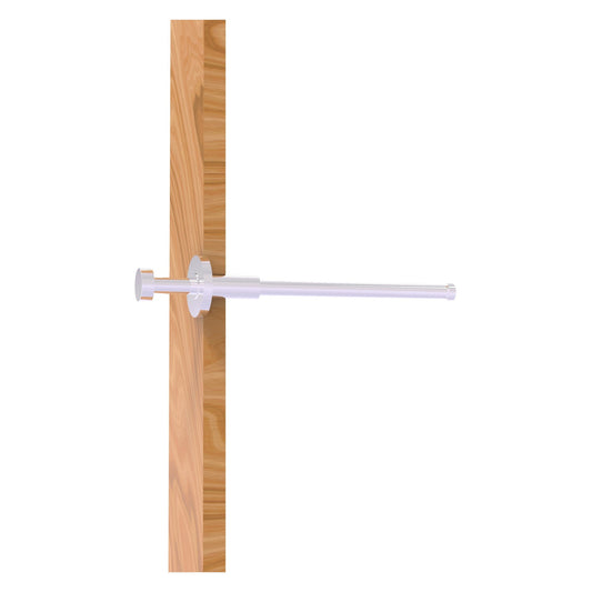 Allied Brass MD-23 10" x 2" Polished Chrome Solid Brass Modern Style Pullout Retractable Garment Rod