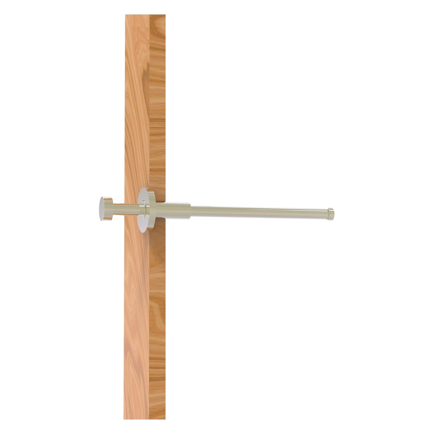 Allied Brass MD-23 10" x 2" Polished Nickel Solid Brass Modern Style Pullout Retractable Garment Rod