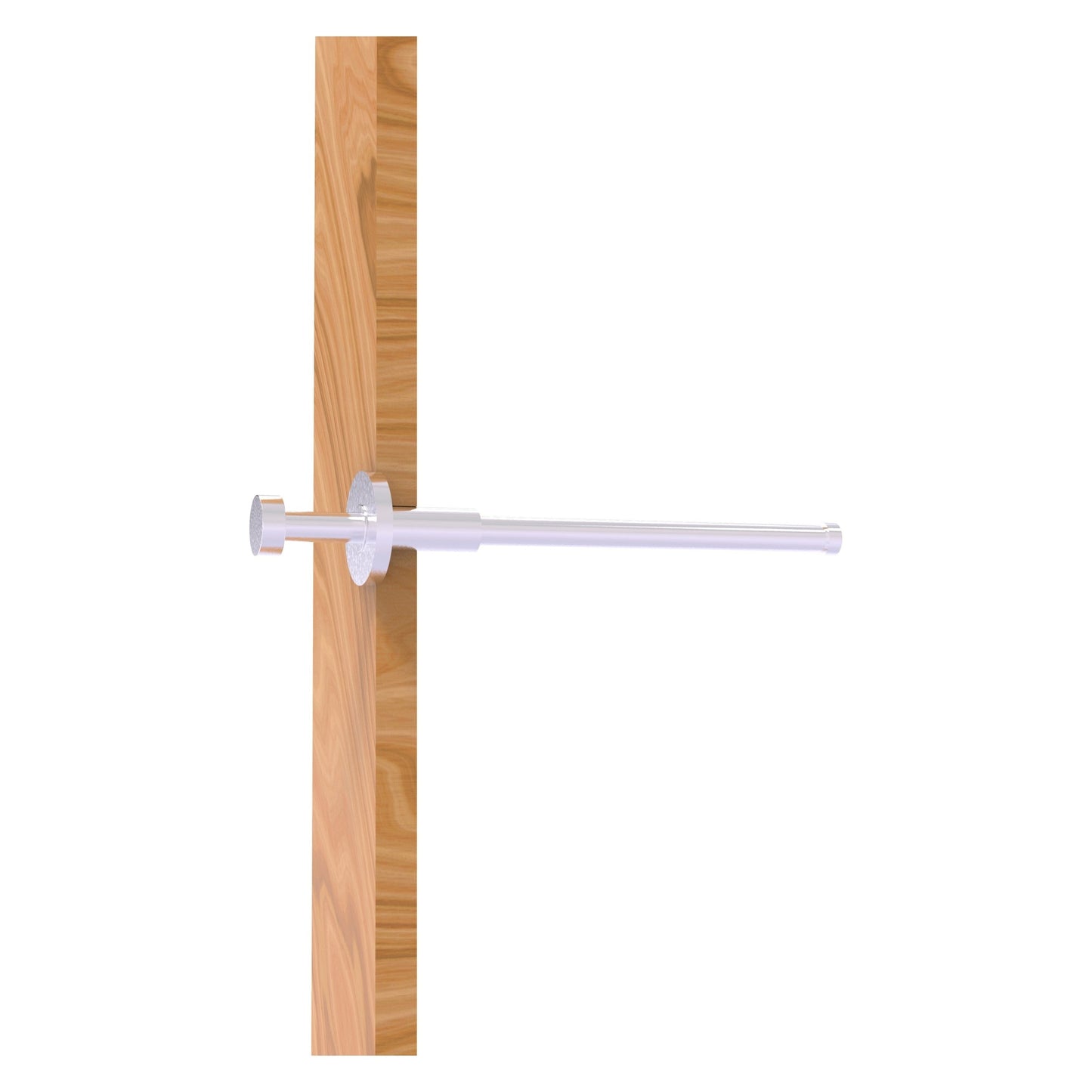 Allied Brass MD-23 10" x 2" Satin Chrome Solid Brass Modern Style Pullout Retractable Garment Rod
