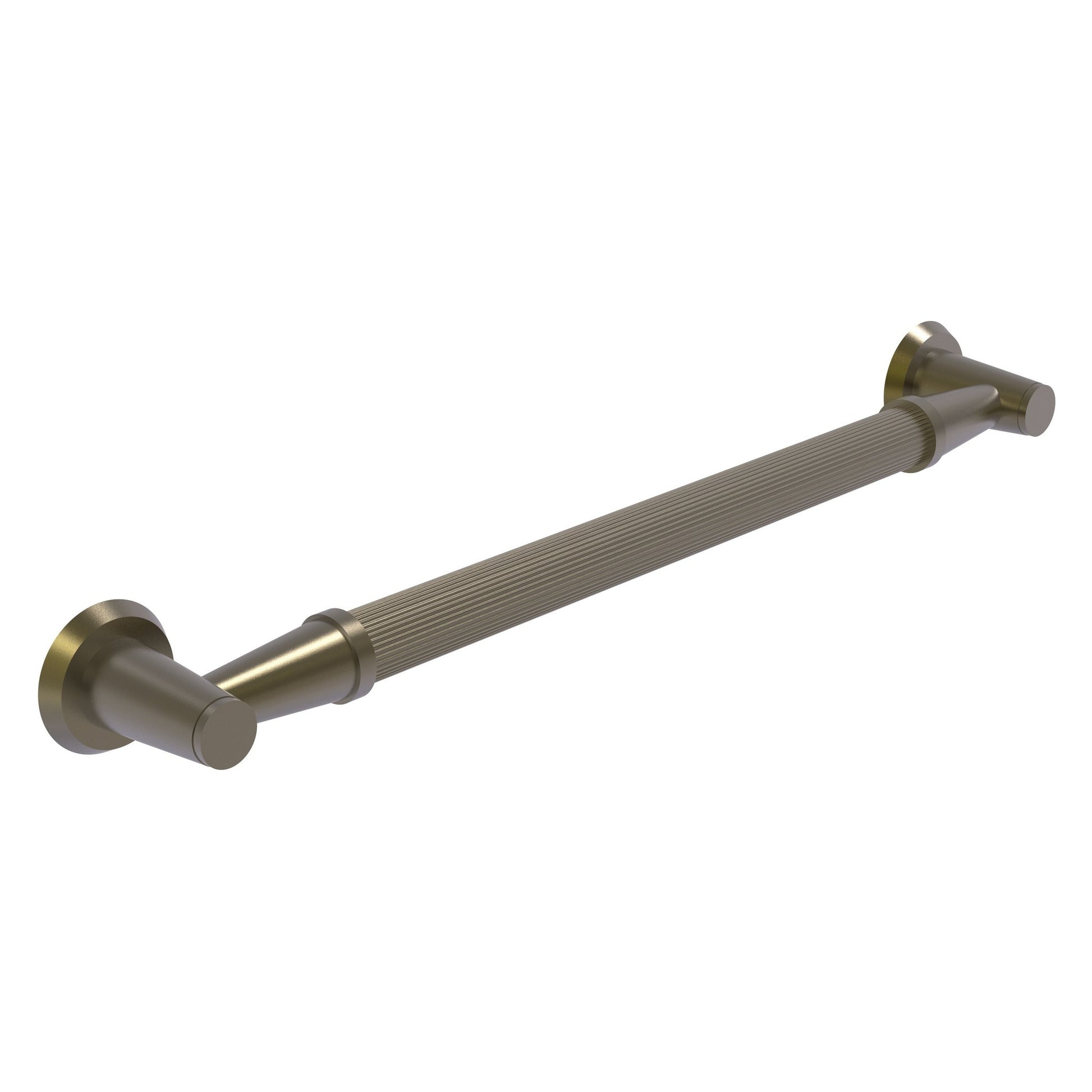 Allied Brass MD-GRR-16 18" x 3.5" Antique Brass Solid Brass Reeded Grab Bar