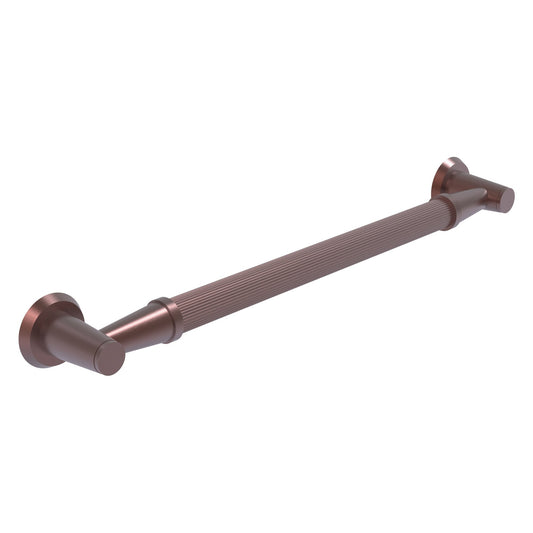 Allied Brass MD-GRR-16 18" x 3.5" Antique Copper Solid Brass Reeded Grab Bar