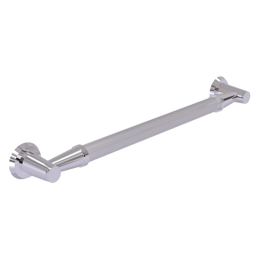 Allied Brass MD-GRR-16 18" x 3.5" Polished Chrome Solid Brass Reeded Grab Bar