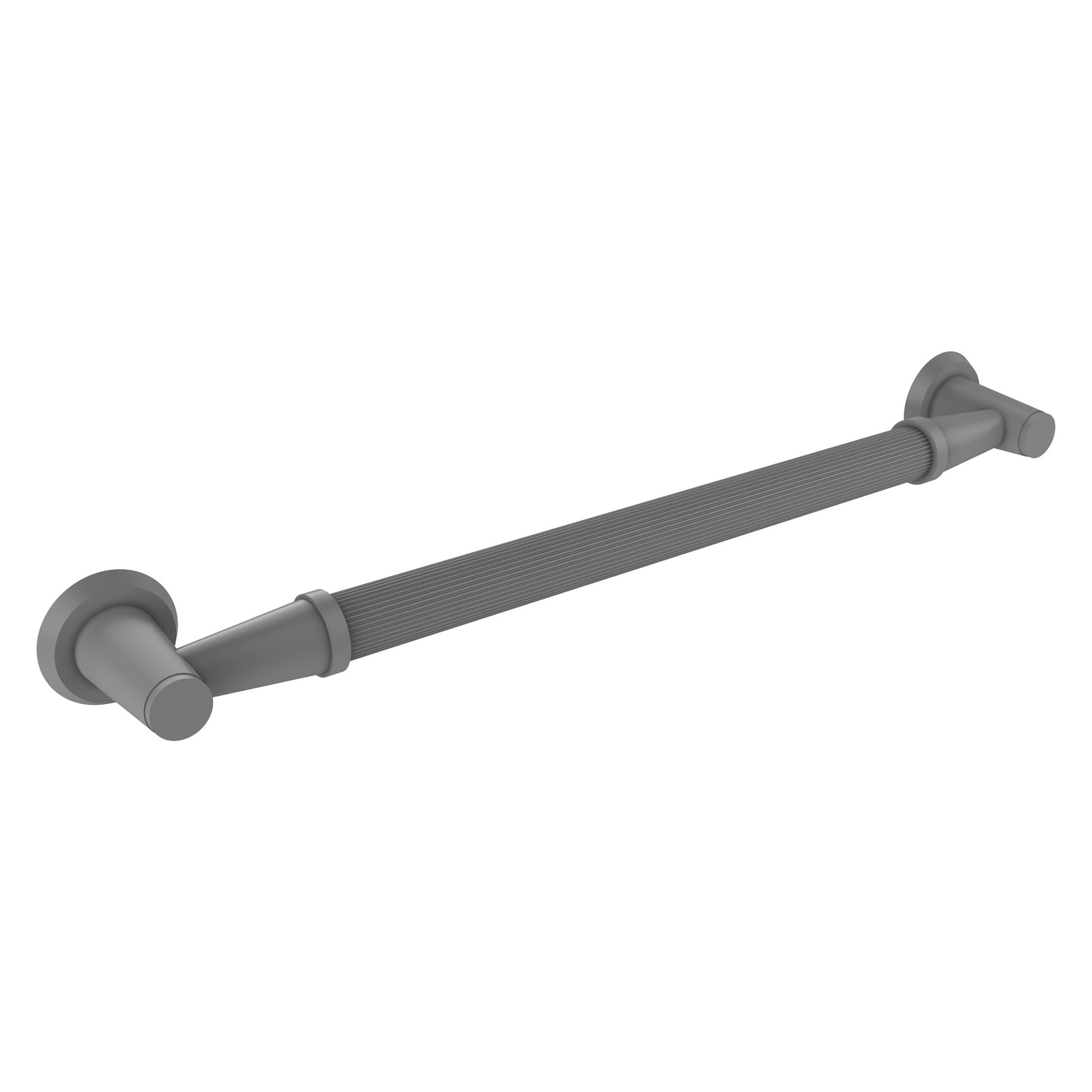Allied Brass MD-GRR-24 26" x 3.5" Matte Gray Solid Brass Reeded Grab Bar