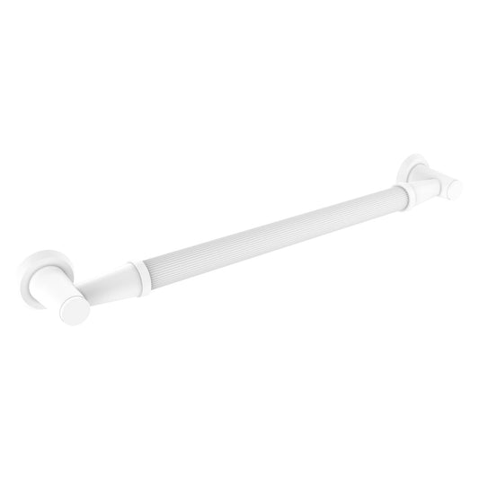 Allied Brass MD-GRR-24 26" x 3.5" Matte White Solid Brass Reeded Grab Bar