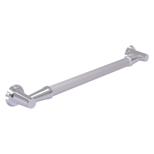 Allied Brass MD-GRR-24 26" x 3.5" Satin Chrome Solid Brass Reeded Grab Bar