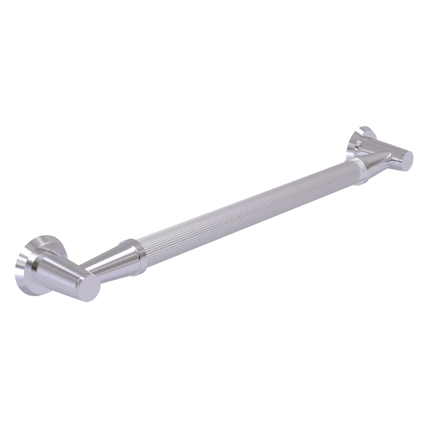 Allied Brass MD-GRR-32 34" x 3.5" Satin Chrome Solid Brass Reeded Grab Bar