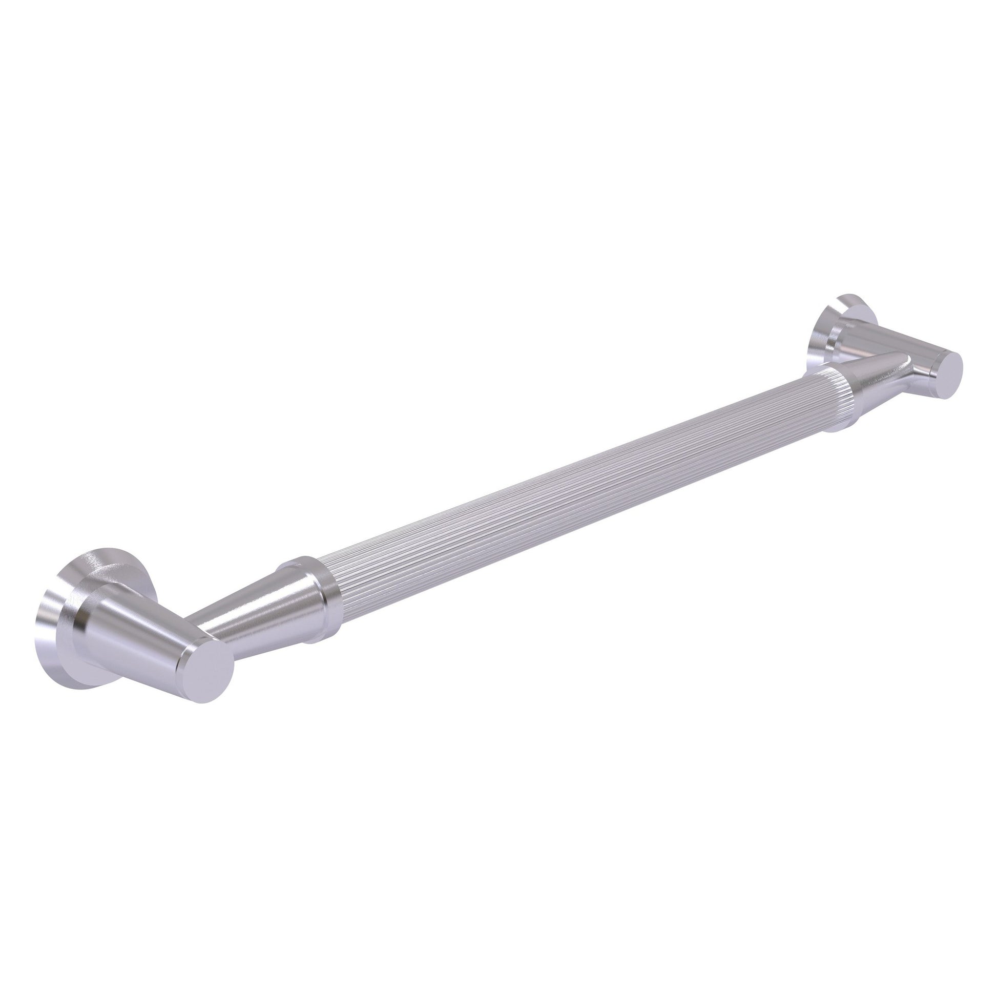Allied Brass MD-GRR-32 34" x 3.5" Satin Chrome Solid Brass Reeded Grab Bar