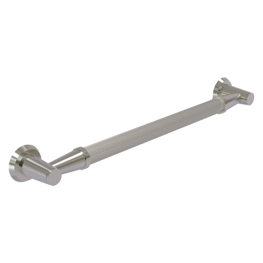 Allied Brass MD-GRR-32 34" x 3.5" Satin Nickel Solid Brass Reeded Grab Bar