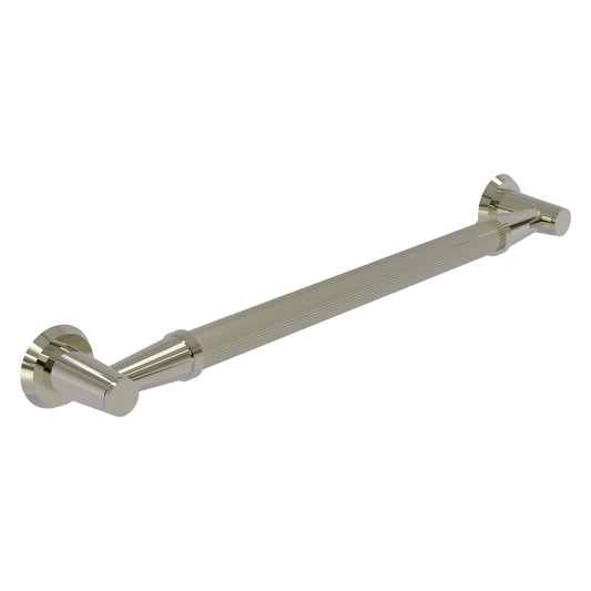 Allied Brass MD-GRR-36 38" x 3.5" Polished Nickel Solid Brass Reeded Grab Bar