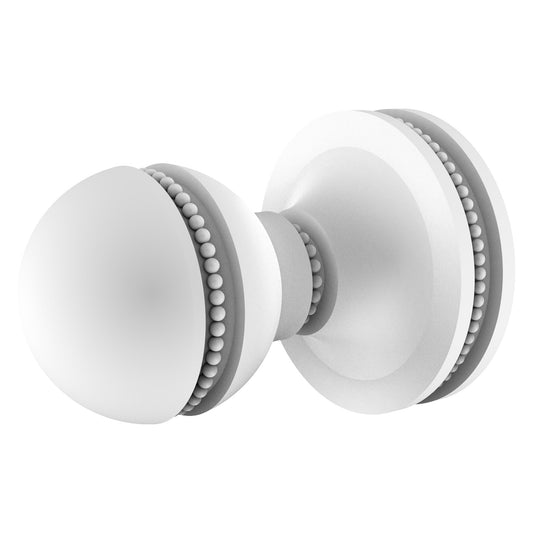 Allied Brass Mambo 1.36" x 1.88" Matte White Solid Brass Robe Hook