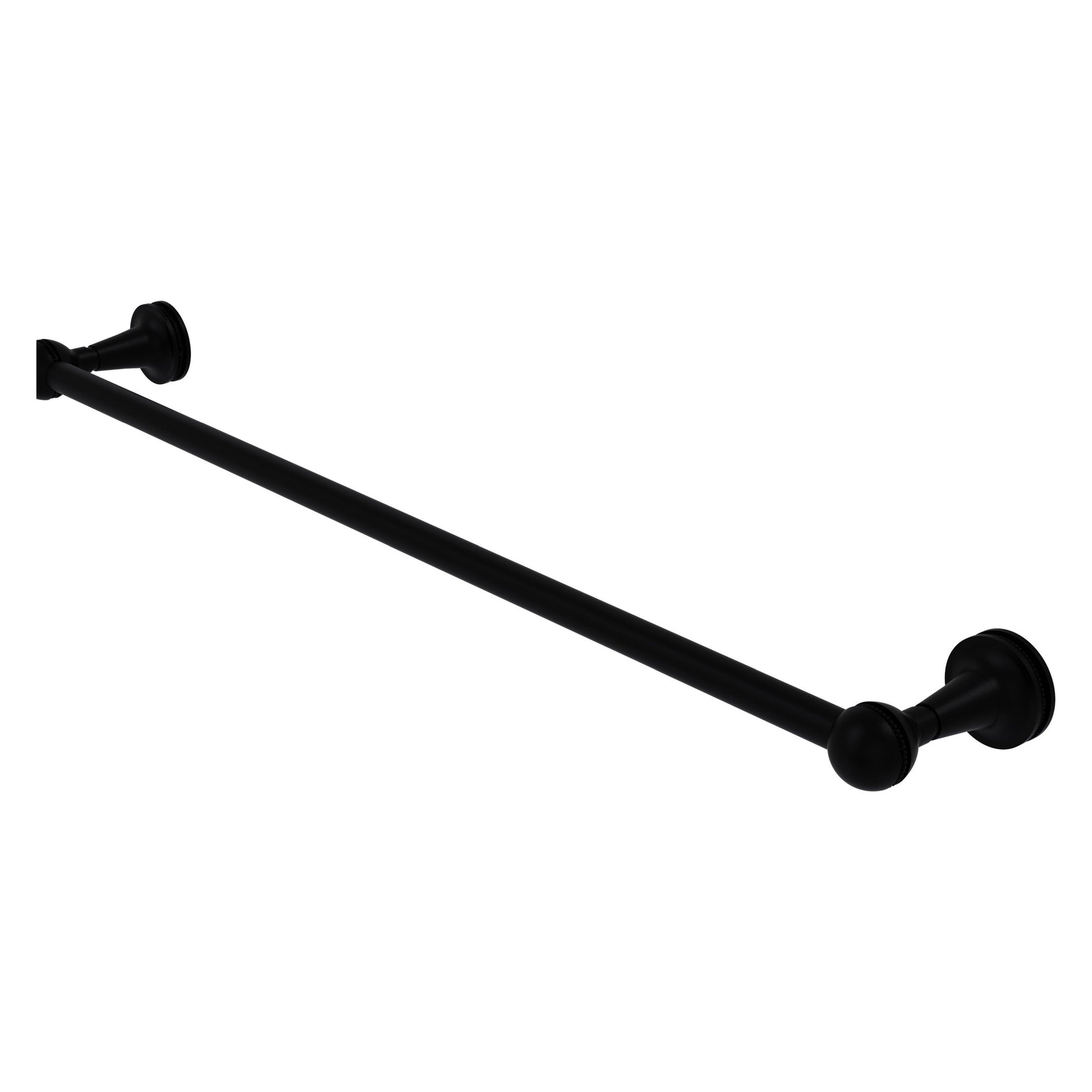 Allied Brass Mambo 24" x 25" Matte Black Solid Brass Towel Bar