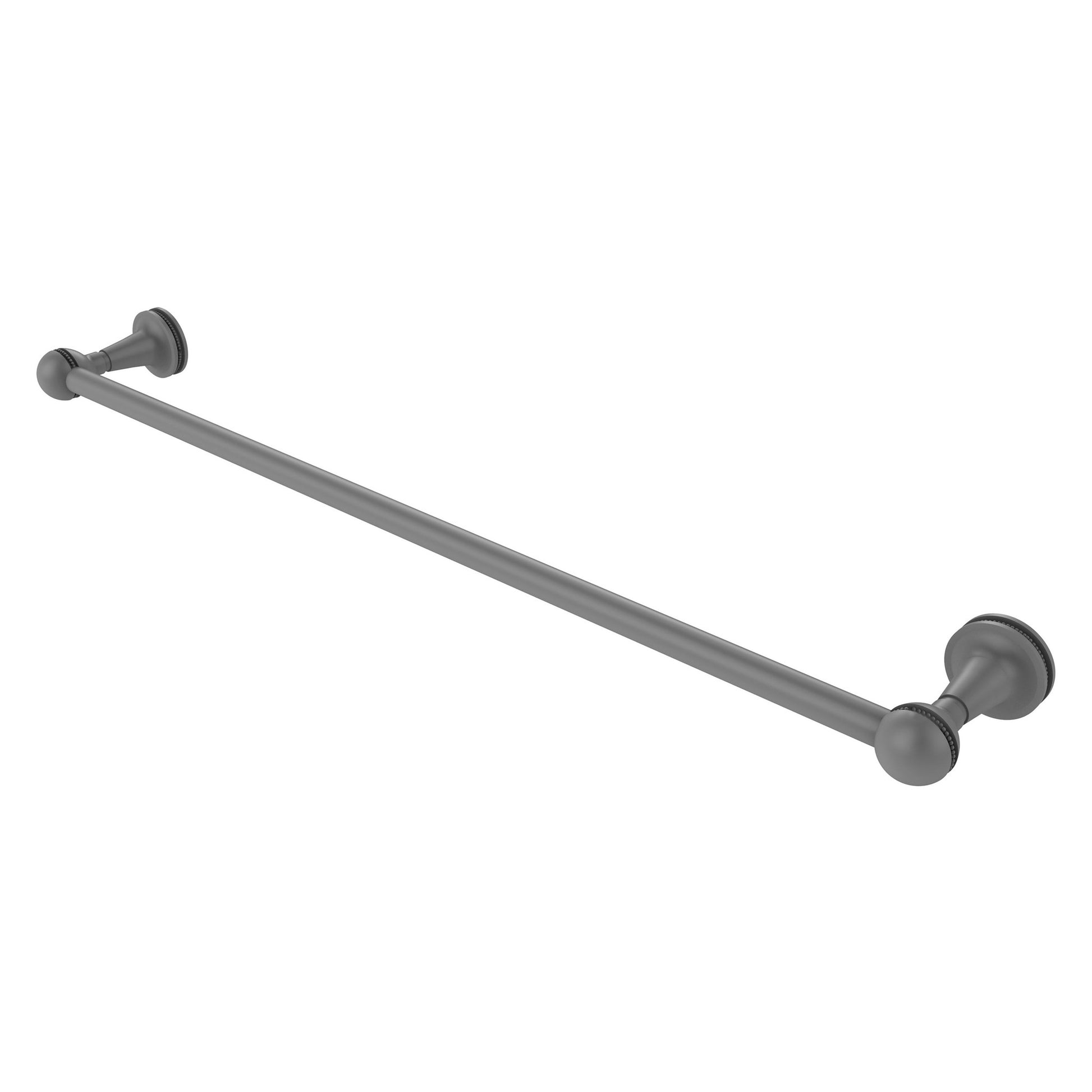 Allied Brass Mambo 24" x 25" Matte Gray Solid Brass Towel Bar