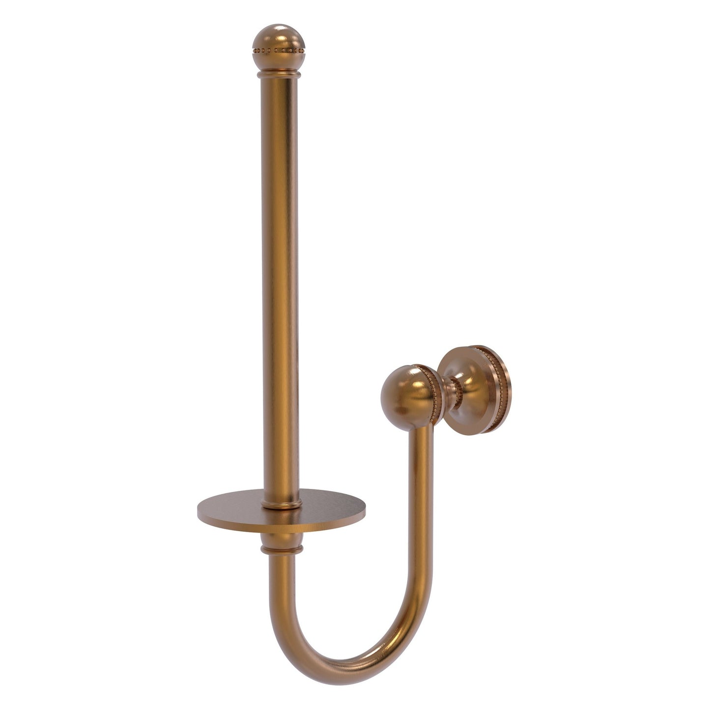 Allied Brass Mambo 2.4" x 5" Brushed Bronze Solid Brass Upright Toilet Tissue Holder