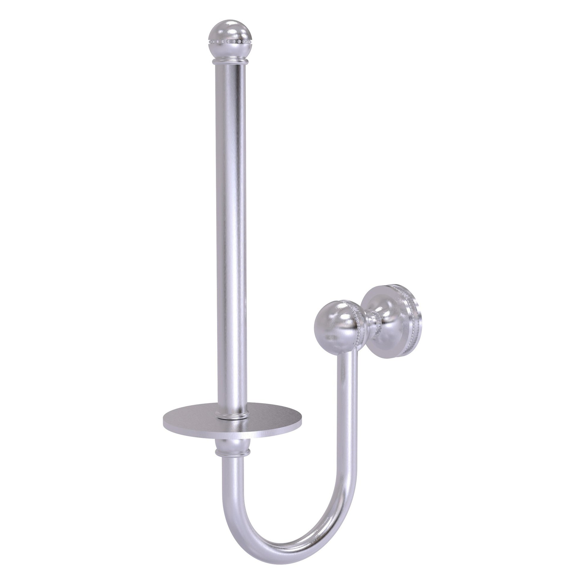 Allied Brass Mambo 2.4" x 5" Satin Chrome Solid Brass Upright Toilet Tissue Holder