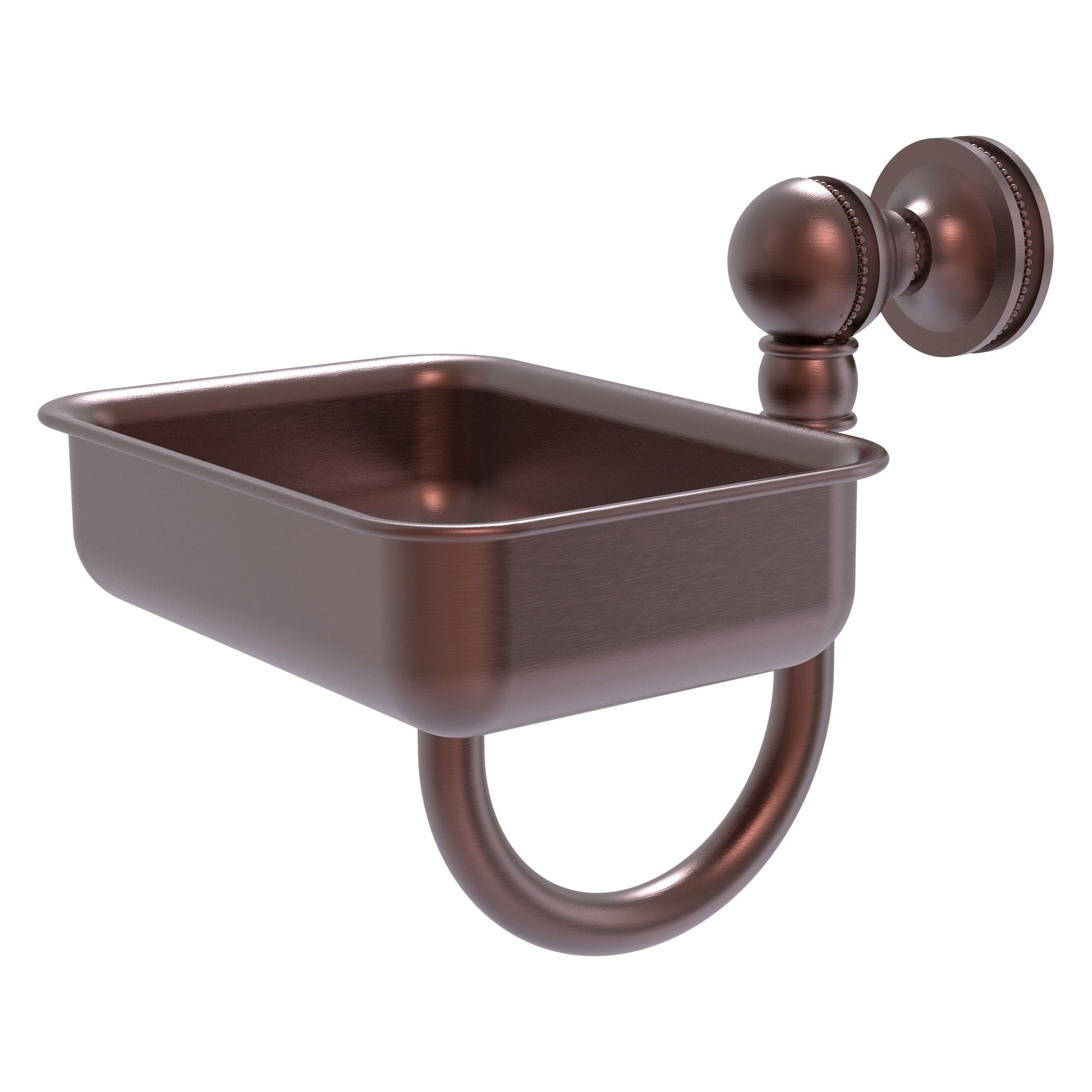 Allied Brass Mambo 4.5" x 3.5" Antique Copper Solid Brass Wall-Mounted Soap Dish