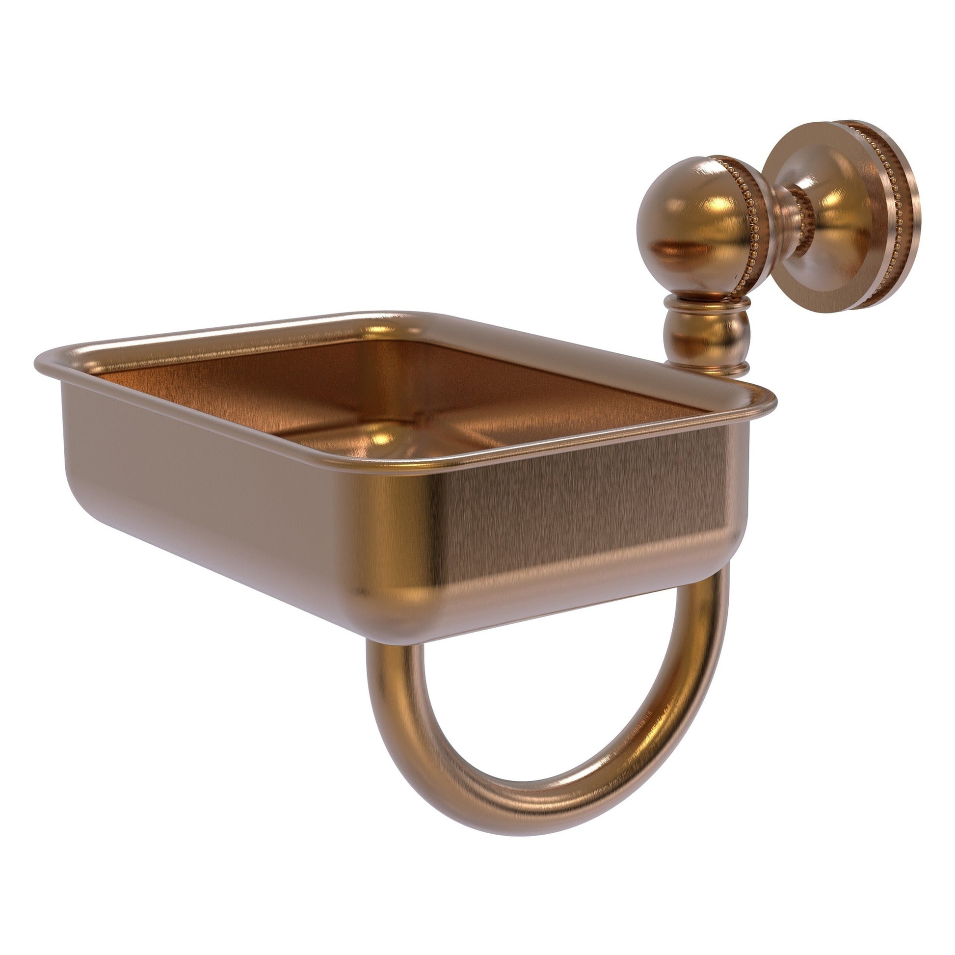 Allied Brass Mambo 4.5" x 3.5" Brushed Bronze Solid Brass Wall-Mounted Soap Dish