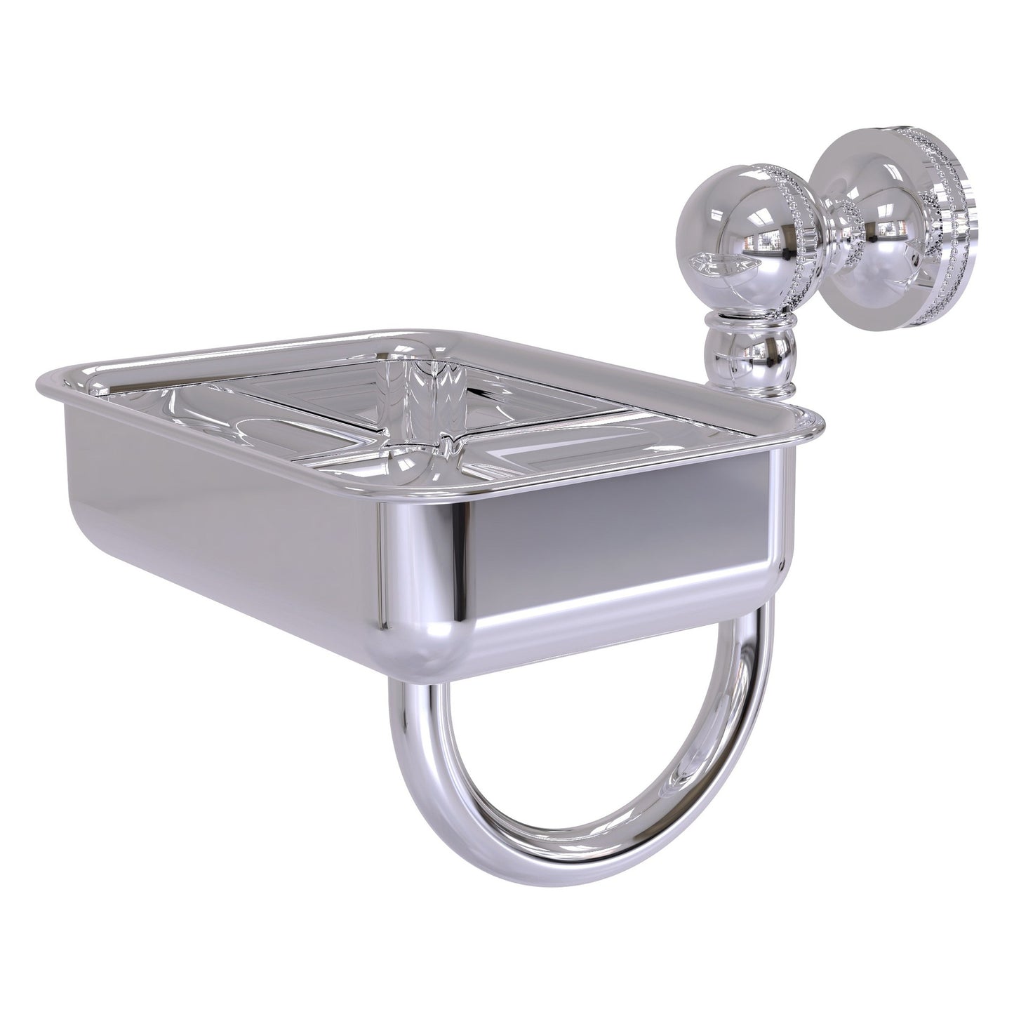 Allied Brass Mambo 4.5" x 3.5" Polished Chrome Solid Brass Wall-Mounted Soap Dish