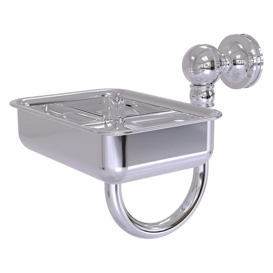 Allied Brass Mambo 4.5" x 3.5" Polished Chrome Solid Brass Wall-Mounted Soap Dish