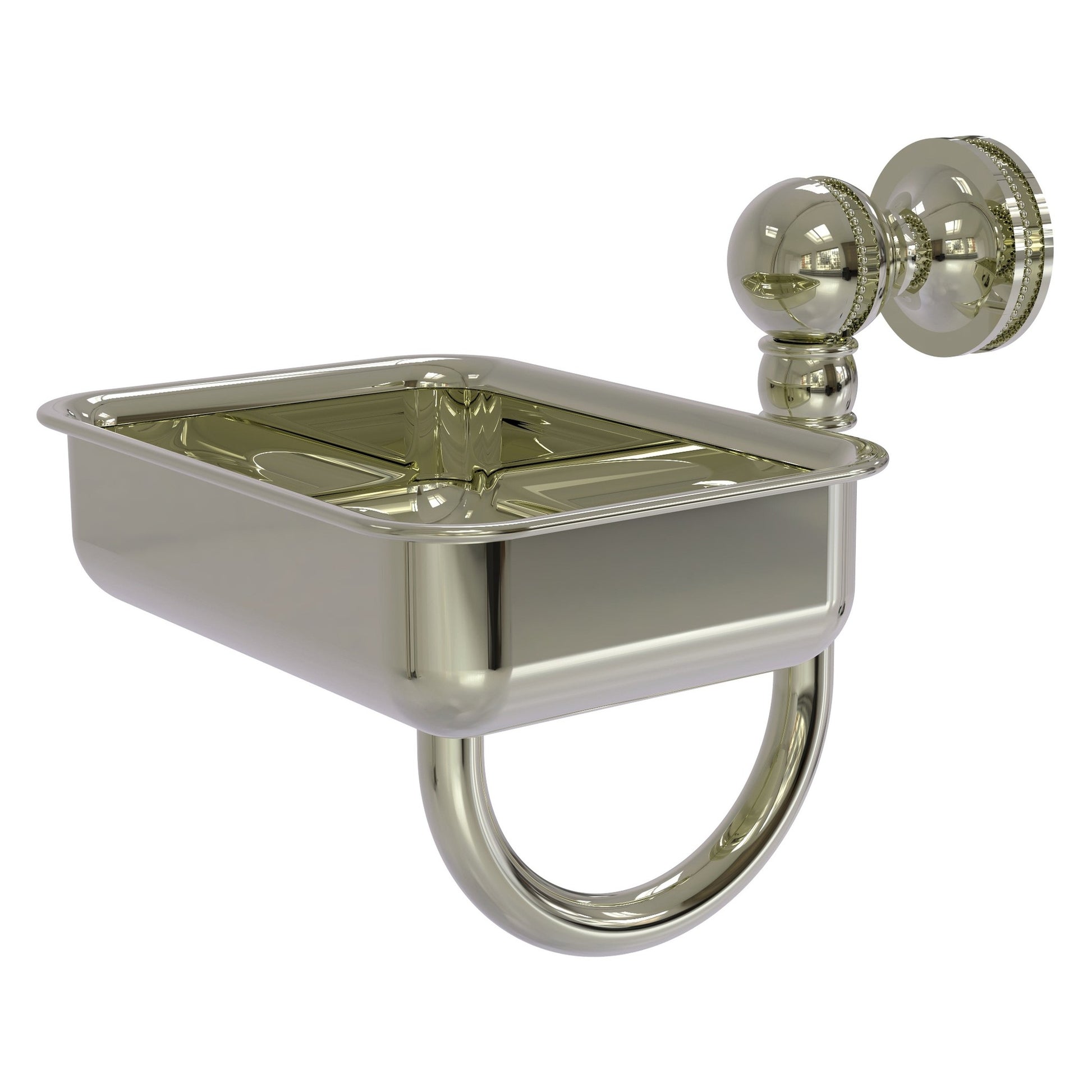 Allied Brass Mambo 4.5" x 3.5" Polished Nickel Solid Brass Wall-Mounted Soap Dish