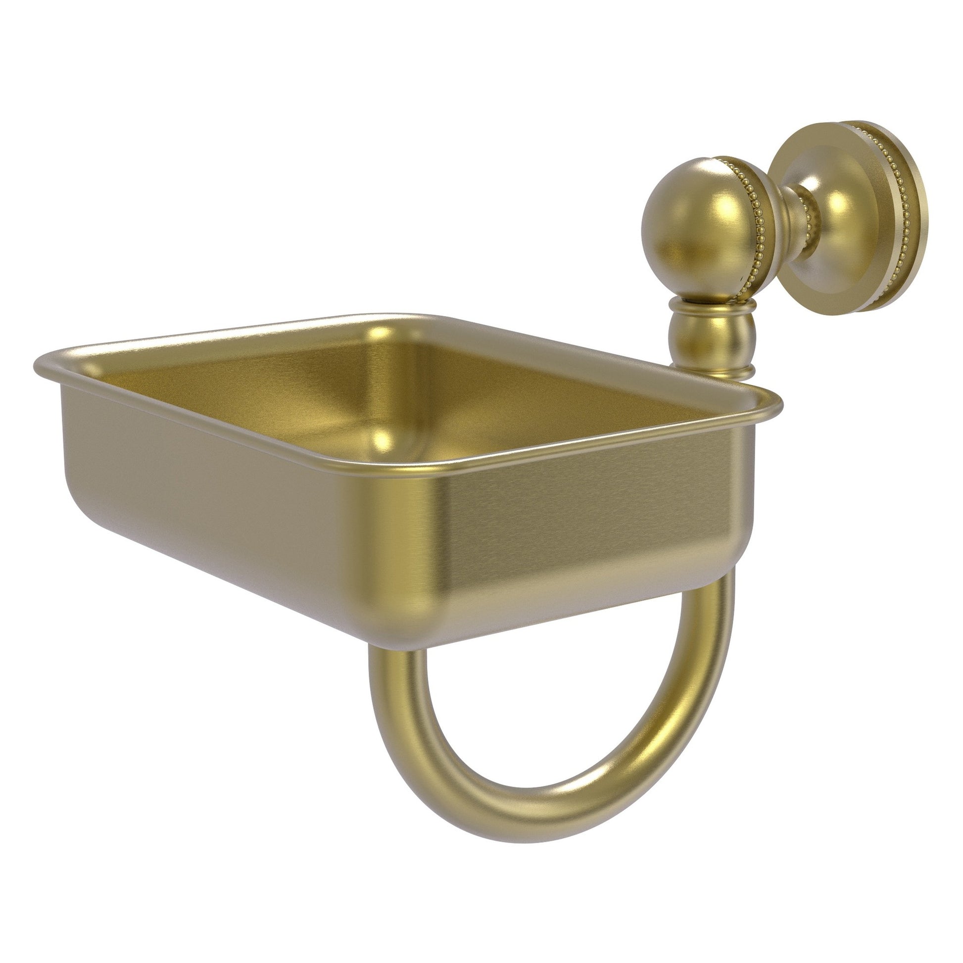 Allied Brass Mambo 4.5" x 3.5" Satin Brass Solid Brass Wall-Mounted Soap Dish