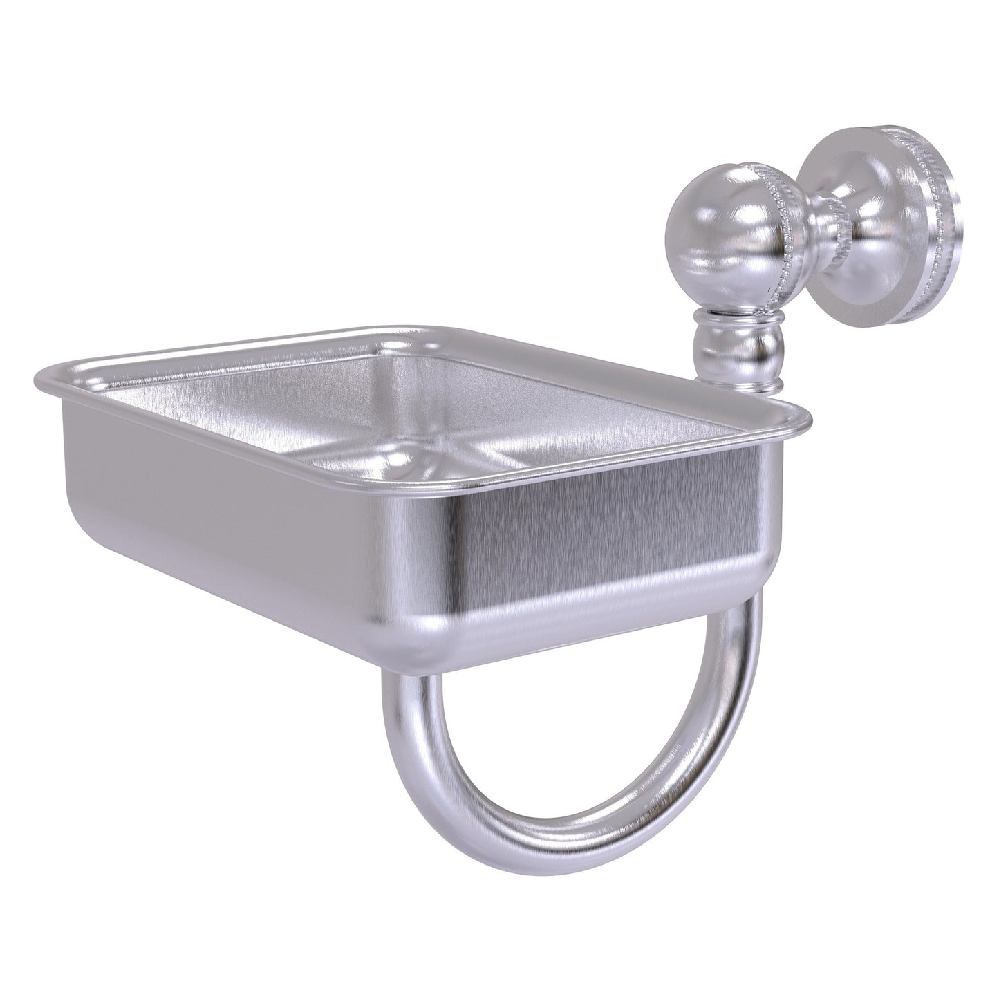 Allied Brass Mambo 4.5" x 3.5" Satin Chrome Solid Brass Wall-Mounted Soap Dish