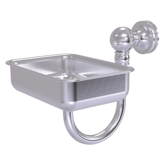 Allied Brass Mambo 4.5" x 3.5" Satin Chrome Solid Brass Wall-Mounted Soap Dish
