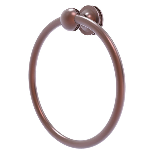 Allied Brass Mambo 6" x 6" Antique Copper Solid Brass Towel Ring