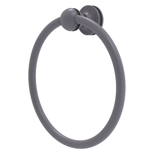 Allied Brass Mambo 6" x 6" Matte Gray Solid Brass Towel Ring