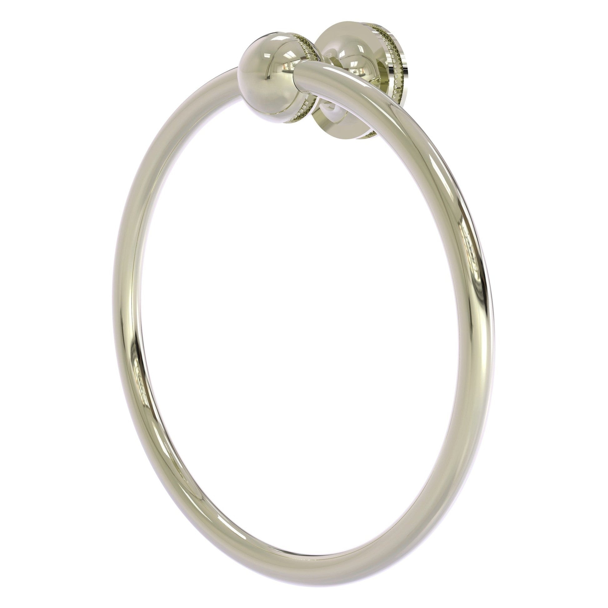 Allied Brass Mambo 6" x 6" Polished Nickel Solid Brass Towel Ring