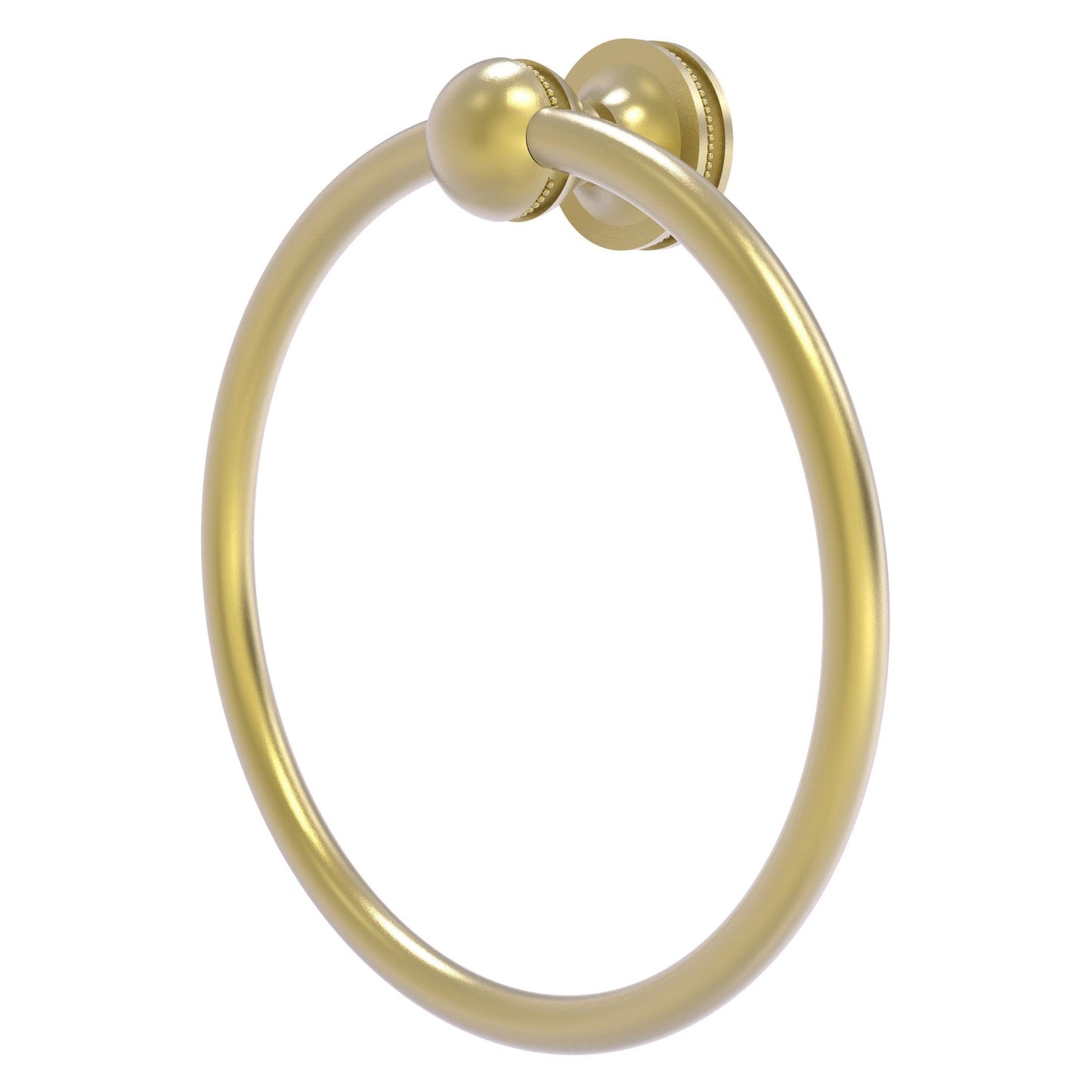 Allied Brass Mambo 6" x 6" Satin Brass Solid Brass Towel Ring