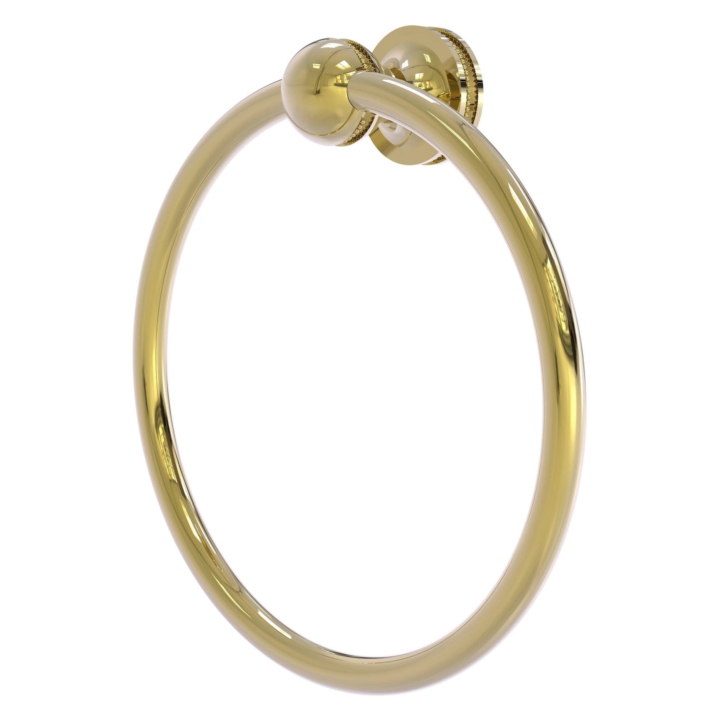 Allied Brass Mambo 6" x 6" Unlacquered Brass Solid Brass Towel Ring