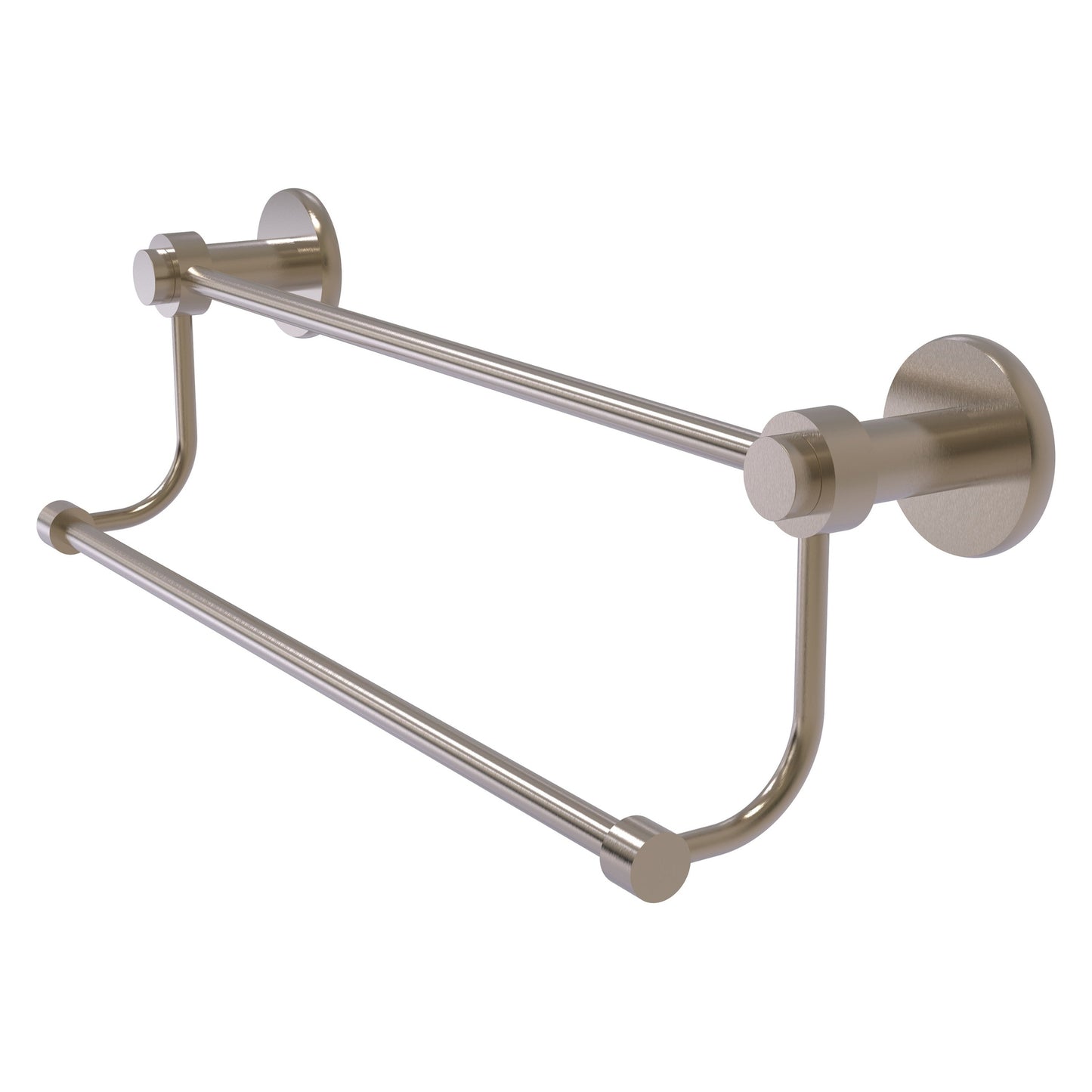 Allied Brass Mercury 18" x 20.5" Antique Pewter Solid Brass Double Towel Bar
