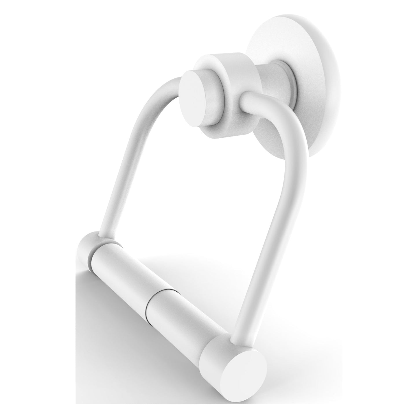 Allied Brass Mercury 6" x 6" Matte White Solid Brass 2-Post Toilet Tissue Holder