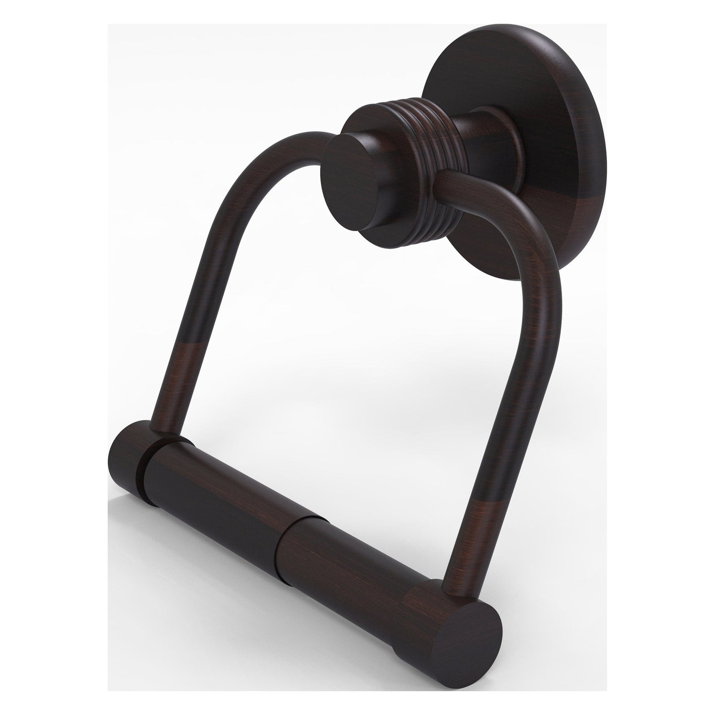 Allied Brass Mercury 6" x 6" Venetian Bronze Solid Brass 2-Post Toilet Tissue Holder With Grooved Accent