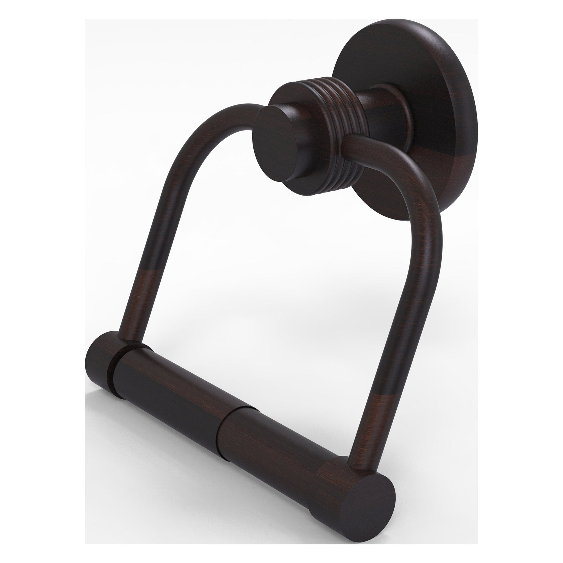 Allied Brass Mercury 6" x 6" Venetian Bronze Solid Brass 2-Post Toilet Tissue Holder With Grooved Accent