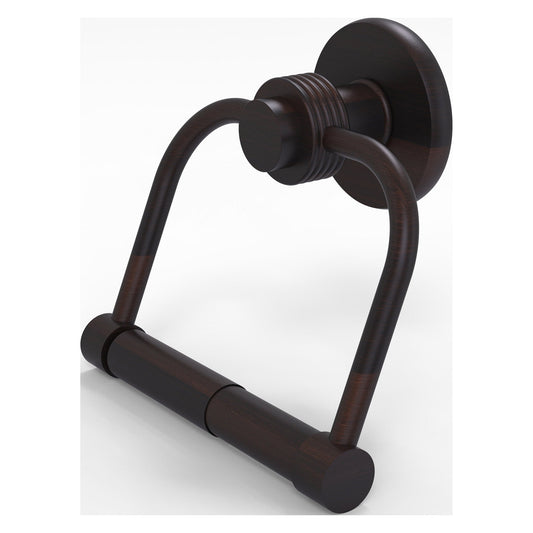 Allied Brass Mercury 6" x 6" Venetian Bronze Solid Brass 2-Post Toilet Tissue Holder With Grooved Accent