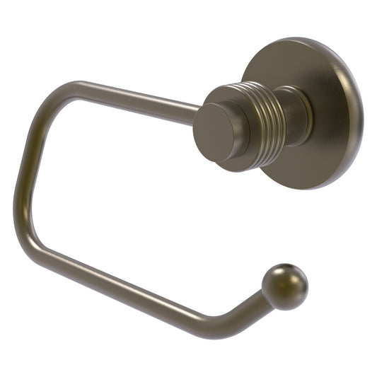 Allied Brass Mercury 7" x 3" Antique Brass Solid Brass European-Style Toilet Tissue Holder With Grooved Accent