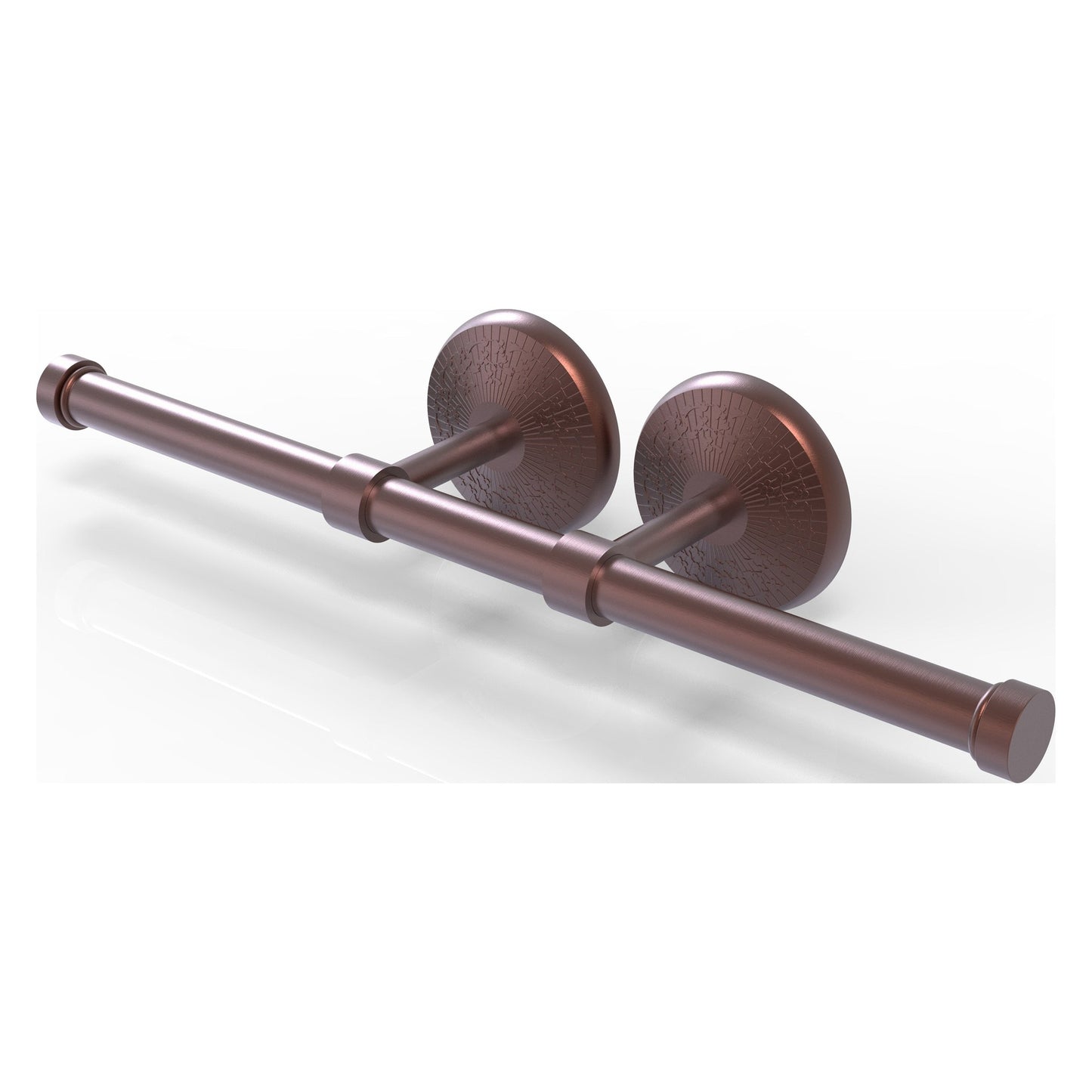 Allied Brass Monte Carlo 14.9" x 3.6" Antique Copper Solid Brass Double Roll Toilet Tissue Holder