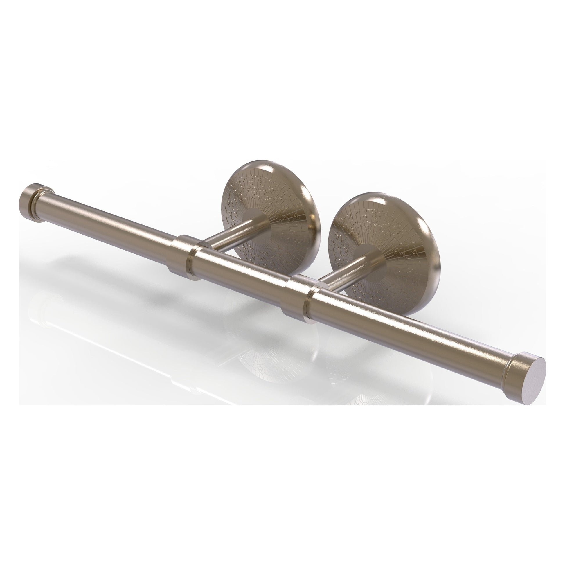 Allied Brass Monte Carlo 14.9" x 3.6" Antique Pewter Solid Brass Double Roll Toilet Tissue Holder