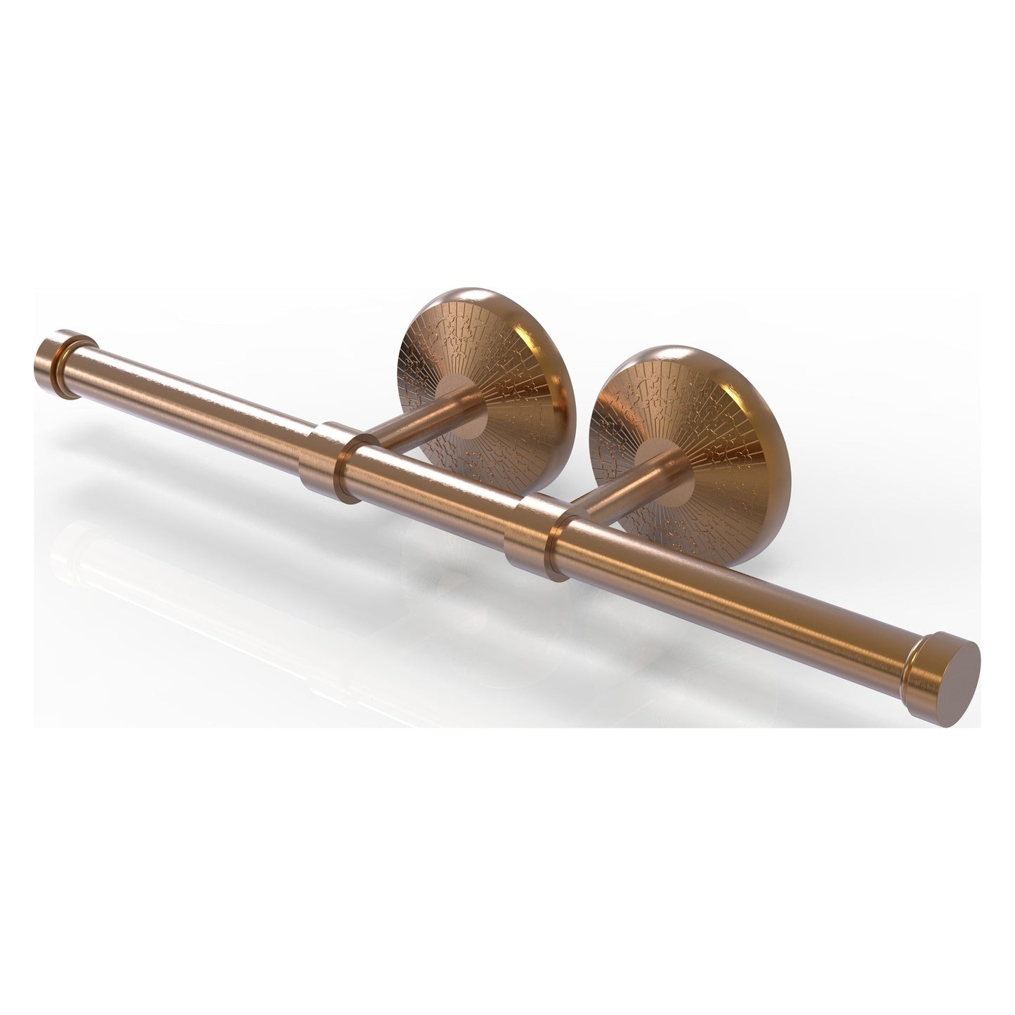 Allied Brass Monte Carlo 14.9" x 3.6" Brushed Bronze Solid Brass Double Roll Toilet Tissue Holder