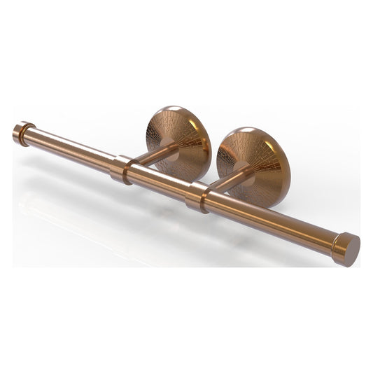 Allied Brass Monte Carlo 14.9" x 3.6" Brushed Bronze Solid Brass Double Roll Toilet Tissue Holder
