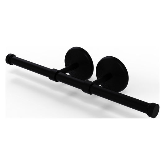 Allied Brass Monte Carlo 14.9" x 3.6" Matte Black Solid Brass Double Roll Toilet Tissue Holder