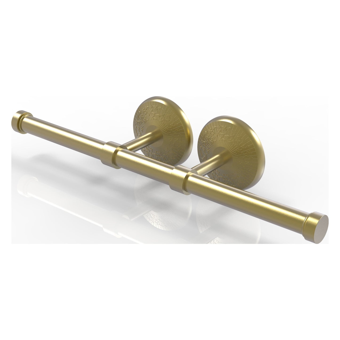 Allied Brass Monte Carlo 14.9" x 3.6" Satin Brass Solid Brass Double Roll Toilet Tissue Holder